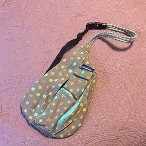 Kavu Gray Sling Bag with Colorful Accents